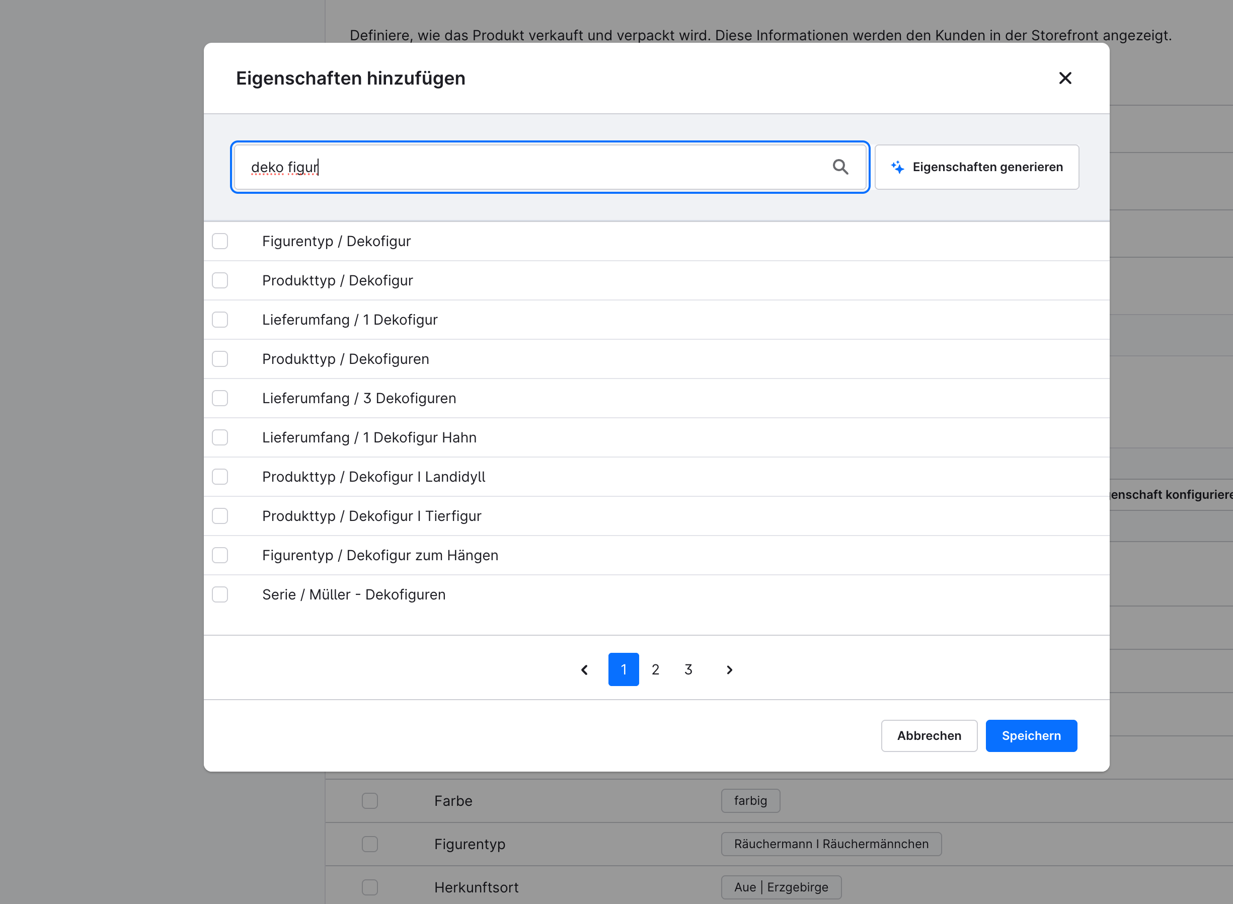 Avec plugin : recherche de deko figur avec 3 pages de résultats